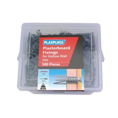 Plasplugs Nylon Hollow Wall Anchor (Dia)7Mm (L)36Mm, Pack Of 500