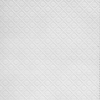 Anaglypta Heritage Amber Floral Textured White Vinyl Wallpaper