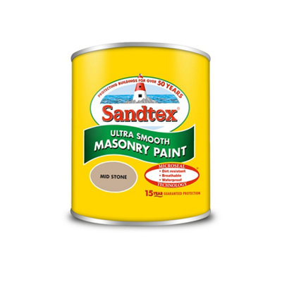 Sandtex Mid Stone Masonry Paint, 150Ml Tester Pot