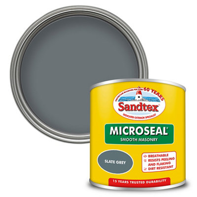 Sandtex Slate Grey Smooth Matt Masonry Paint, 150Ml Tester Pot