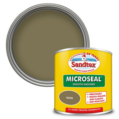 Sandtex Olive Matt Masonry Paint, 150Ml Tester Pot