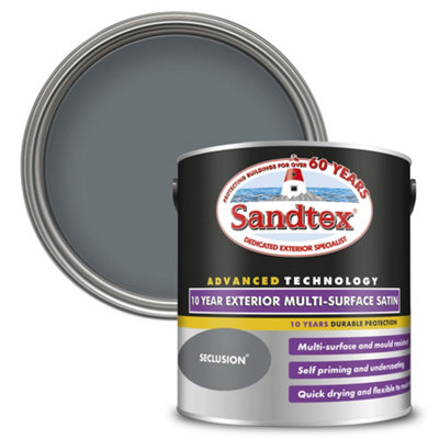 Sandtex 10 Year Seclusion Satin Multi-Surface Paint, 2.5L