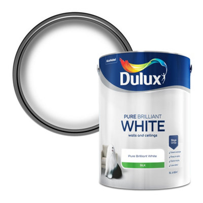 Dulux Pure Brilliant White Silk Emulsion Paint, 5L