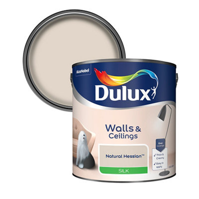 Dulux Walls & Ceilings Natural Hessian Silk Emulsion Paint, 2.5L