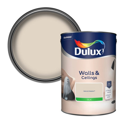 Dulux Walls & Ceilings Natural Hessian Silk Emulsion Paint, 5L