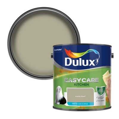 Dulux Easycare Overtly Olive Matt Wall & Ceiling Emulsion Paint, 2.5L
