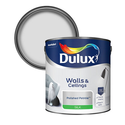 Dulux Walls & Ceilings Polished Pebble Silk Emulsion Paint, 2.5L