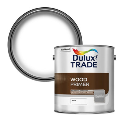 Dulux Trade White Wood Primer & Undercoat, 2.5L