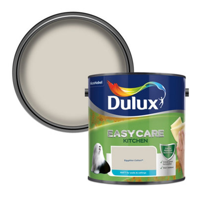 Dulux Egyptian Cotton Easycare Kitchen Matt Emulsion Paint, 2.5L