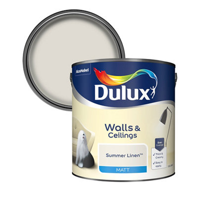 Dulux Summer Linen Walls & Ceilings Matt Emulsion Paint, 2.5L