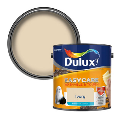 Dulux Ivory Easycare Matt Emulsion Paint, 2.5L