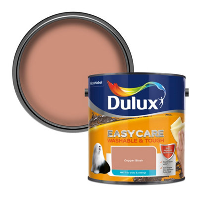 Dulux Easycare Washable & Tough Copper Blush Matt Wall & Ceiling Emulsion Paint, 2.5L