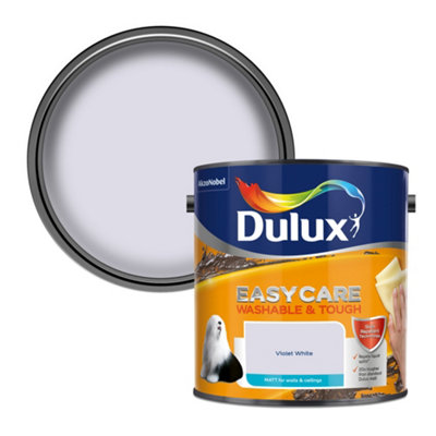 Dulux Violet White Easycare Matt Emulsion Paint, 2.5L
