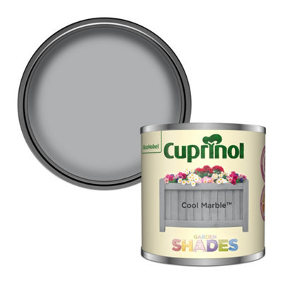 Cuprinol Garden Shades Cool Marble Matt Exterior Fence & Shed Topcoat Paint, 125Ml Tin