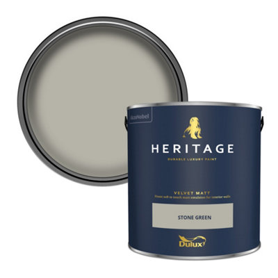 Dulux Heritage Stone Green Velvet Matt Wall Paint, 2.5L