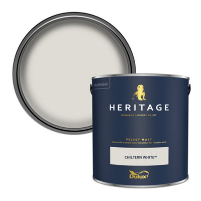 Dulux Heritage Chiltern White Velvet Matt Wall Paint, 2.5L