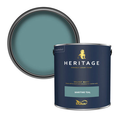 Dulux Heritage Maritime Teal Velvet Matt Wall Paint, 2.5L