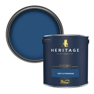 Dulux Heritage Deep Ultramarine Velvet Matt Wall Paint, 2.5L
