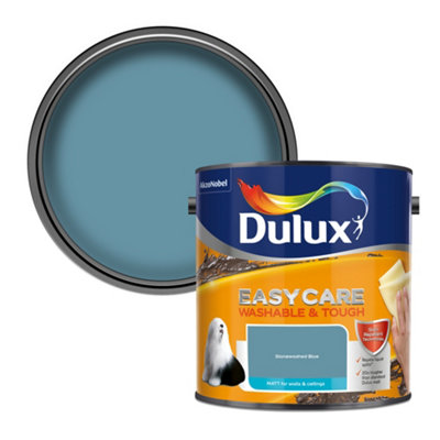 Dulux Easycare Stonewashed Blue Matt Wall Paint, 2.5L