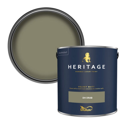 Dulux Heritage Dh Drab Velvet Matt Wall Paint, 2.5L