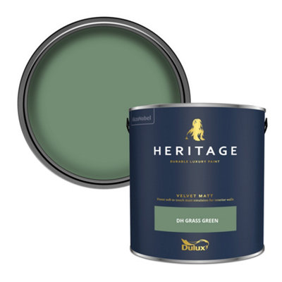 Dulux Heritage Dh Grass Green Velvet Matt Wall Paint, 2.5L