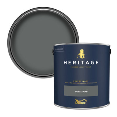 Dulux Heritage Forest Grey Velvet Matt Wall Paint, 2.5L