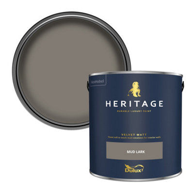 Dulux Heritage Mud Lark Velvet Matt Wall Paint, 2.5L