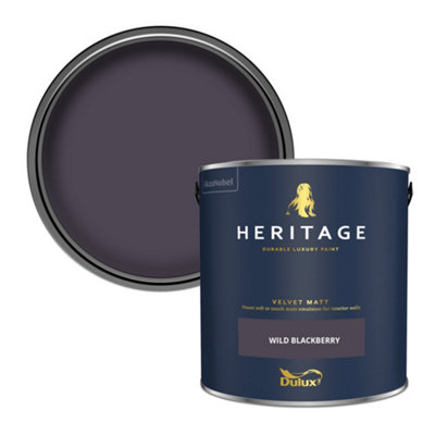 Dulux Heritage Wild Blackberry Velvet Matt Wall Paint, 2.5L