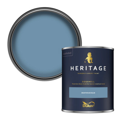 Dulux Heritage Boathouse Blue Eggshell Metal & Wood Paint, 750Ml