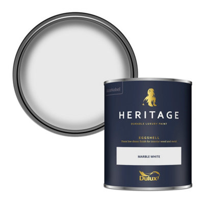 Dulux Heritage Marble White Eggshell Metal & Wood Paint, 750Ml