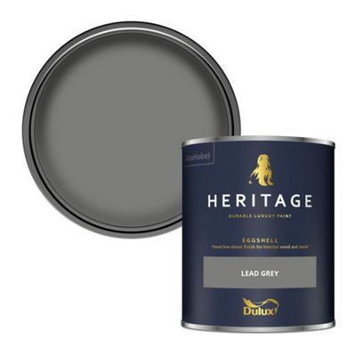 Dulux Heritage Lead Grey Eggshell Metal & Wood Paint, 750Ml