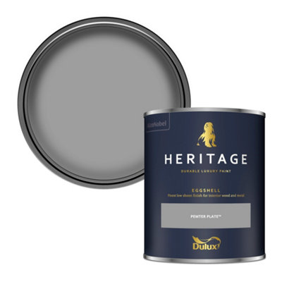 Dulux Heritage Pewter Plate Eggshell Metal & Wood Paint, 750Ml