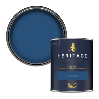 Dulux Heritage Deep Ultramarine Eggshell Metal & Wood Paint, 750Ml