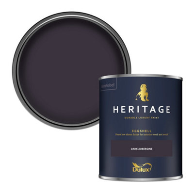 Dulux Heritage Dark Aubergine Eggshell Metal & Wood Paint, 750Ml