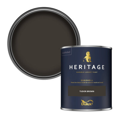 Dulux Heritage Tudor Brown Eggshell Metal & Wood Paint, 750Ml