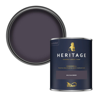 Dulux Heritage Wild Blackberry Eggshell Metal & Wood Paint, 750Ml
