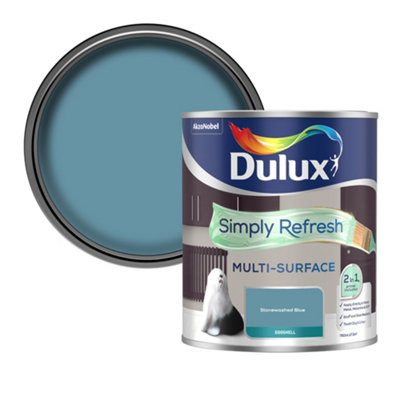Dulux Simply Refresh Stonewashed Blue Eggshell Multi-Surface Emulsion Paint, 750Ml