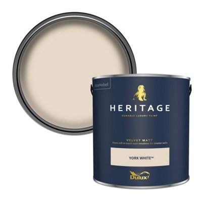 Dulux Heritage York White Velvet Matt Wall Paint, 2.5L