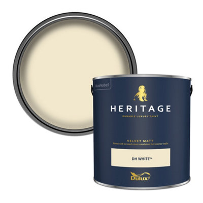 Dulux Heritage Dh White Velvet Matt Wall Paint, 2.5L