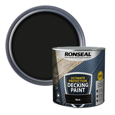 Ronseal Ultimate Protection Matt Black Decking Paint, 2.5L