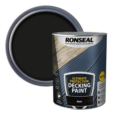 Ronseal Ultimate Protection Matt Black Decking Paint, 5L
