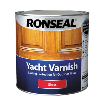 Ronseal Yacht Varnish Clear Gloss Window Frames Wood Varnish, 2.5L