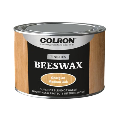 Colron Refined Georgian Medium Oak Matt Furniture Wax Beeswax, 0.4L