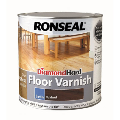 Ronseal Diamond Walnut Satin Wood Floor Varnish, 2.5L