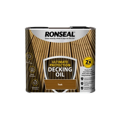 Ronseal Ultimate Teak Decking Wood Oil, 2.5L