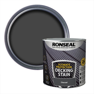 Ronseal Ultimate Protection Charcoal Matt Decking Wood Stain, 2.5L