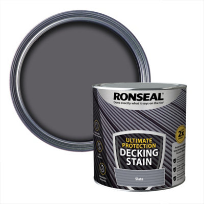 Ronseal Ultimate Protection Slate Matt Decking Wood Stain, 2.5L