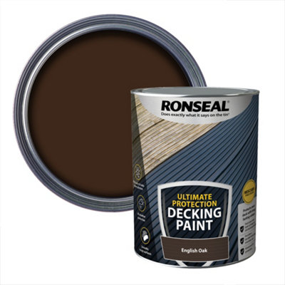 Ronseal Ultimate Protection Matt English Oak Decking Paint, 5L