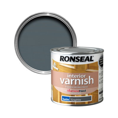 Ronseal Graphite Satin Skirting Wood Varnish, 250Ml