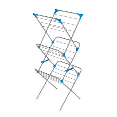 Minky Silver Effect 3 Tier Laundry Airer, 15M